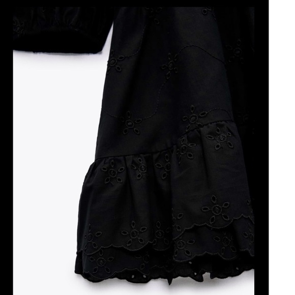 ZARA eyelet ruffled dress - Picture 8 of 13